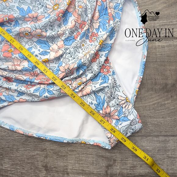 Eomenie Ruffle Shoulder Tummy Control One Piece Swimsuit Size XL - Picture 5 of 6